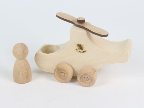 İNSAN FİGÜRLÜ PERVANELİ HELİKOPTER (NATUREL)