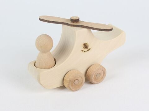 İNSAN FİGÜRLÜ PERVANELİ HELİKOPTER (NATUREL)