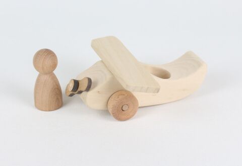 İNSAN FİGÜRLÜ PERVANELİ UÇAK (NATUREL)