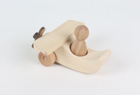 İNSAN FİGÜRLÜ PERVANELİ UÇAK (NATUREL)