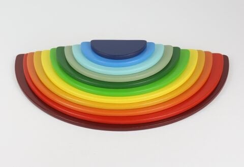 1+ YAŞA ÖZEL WALDORF GÖKKUŞAĞI YARIM DAİRE TABLA SETİ