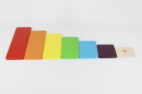 7 Lİ WALDORF GÖKKUŞAĞI DİKDÖRTGEN TABLA SETİ