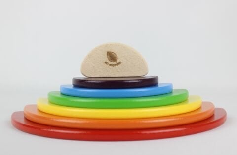 7 Lİ WALDORF GÖKKUŞAĞI YARIM DAİRE TABLA SETİ