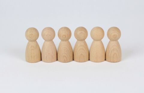 WALDORF İNSAN FİGÜRÜ 6 adet (NATUREL)