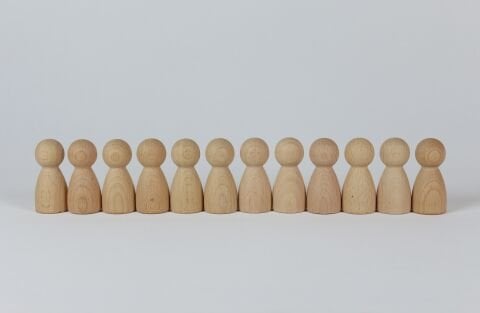 WALDORF  İNSAN FİGÜRÜ 12 adet (NATUREL)