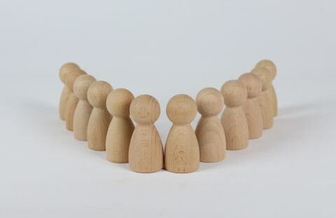 WALDORF  İNSAN FİGÜRÜ 12 adet (NATUREL)