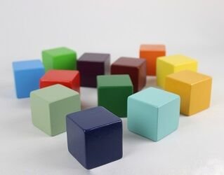 12 LI RENKLİ BÜYÜK KÜP (5 cm)